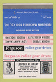 Matchbook Cover - Ferguson Roller Gear Drives New York City 40 Strike