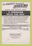 Matchbook Cover - Ferguson Roller Gear Drives New York City 40 Strike