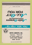 Matchbook Cover - Smith Lindroth Insurance Battle Creek MI 40 Strike