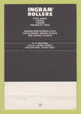 Matchbook Cover - Ingram Manufacturing Rollers San Antonio TX 40 Strike