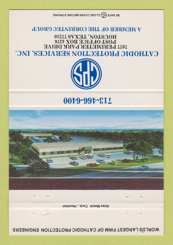 Matchbook Cover - Cathodic Protection Service Houston TX 40 Strike