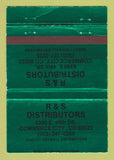 Matchbook Cover R&S Distributors Drywall Commerce City Colorado GREEN 40 Strike