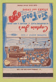 Matchbook Cover - Captain Joe's Seafood Newark NJ lobster 40 Strike