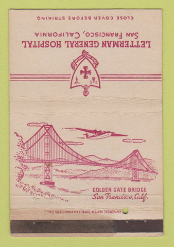 Matchbook Cover - Letterman General Hospital San Francisco CA WEAR 40 Strike