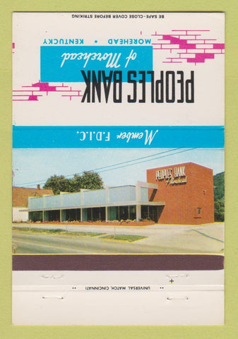 Matchbook Cover - Peoples Bank of Morehead KY 40 Strike