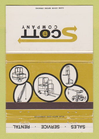 Matchbook Cover - Scott Fork Lifts WEAR 40 Strike