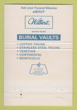 Matchbook Cover - Wilbert Burial Vault Venetian 40 Strike
