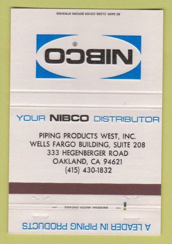 Matchbook Cover - Nibco Piping Products Oakland CA 40 Strike