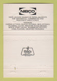 Matchbook Cover - Nibco Piping Products Oakland CA 40 Strike