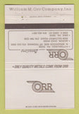 Matchbook Cover - William Orr Metals Pittsburgh Erie PA Akron OH 40 Strike