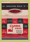 Matchbook Cover - Clark Ross Fork Lifts Ryder Toronto ON WORN 40 Strike