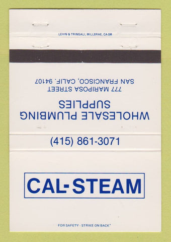 Matchbook Cover - Cal Steam Plumbing Supply San Francisco CA 40 Strike