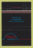 Matchbook Cover - Babe's Steakhouse Philadelphia PA 40 Strike