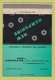 Matchbook Cover - New Hampshire Ball Bearings Peterborough NH WEAR 40 Strike