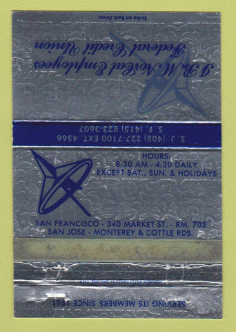 Matchbook Cover - IBM Norcal Employees Credit Union San Jose CA WEAR 40 Strike