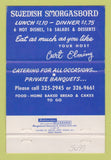 Matchbook Cover - Swedish Corner Smorgasbord Gift Shop Torrance CA 40 Strike