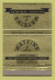 Matchbook Cover - Watkins Steel Fabrication Wichita KS 40 Strike
