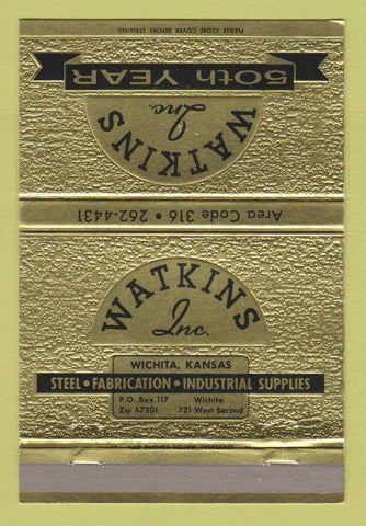 Matchbook Cover - Watkins Steel Fabrication Wichita KS 40 Strike