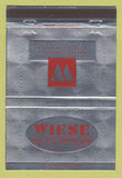 Matchbook Cover - Wiese Farm Tool Perry IA 40 Strike