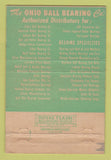 Matchbook Cover - Ohio Ball Bearing Company Cleveland OH WEAR 40 Strike
