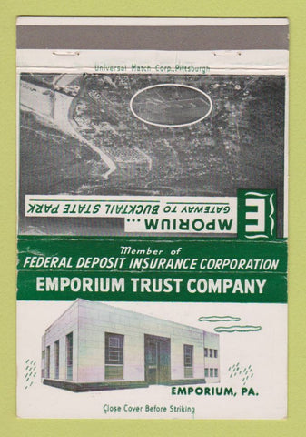 Matchbook Cover - Emporium Trust Company PA WEAR 40 Strike