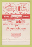 Matchbook Cover - American Savings Topeka KS 40 Strike