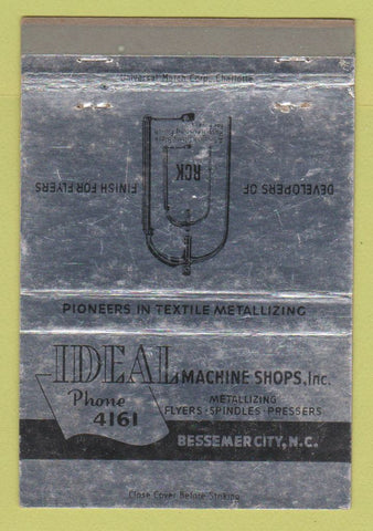 Matchbook Cover - Ideal Machine Shops Bessemer City NC WEAR 40 Strike