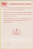 Matchbook Cover - Hi Production Pro Forged Teeth Montebello CA 40 Strike