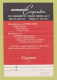 Matchbook Cover - Instamatic Corporation Elkhart IN furnace heater 40 Strike
