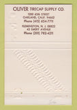 Matchbook Cover - Tuff Cure Oliver Tire Cap Flemington NJ Oakland CA 40 Strike