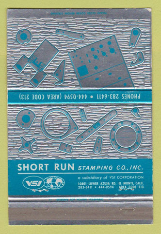 Matchbook Cover - Short Run Stamping El Monte CA 40 Strike
