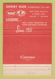 Matchbook Cover - Short Run Stamping El Monte CA 40 Strike