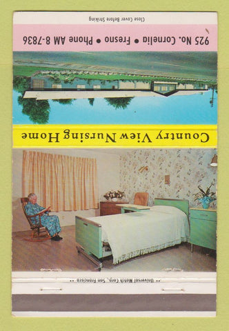 Matchbook Cover - Country View Nursing Home Fresno CA 40 Strike