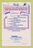 Matchbook Cover - Country View Nursing Home Fresno CA 40 Strike
