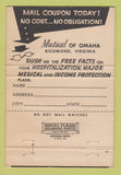 Matchbook Cover - Mutual of Omaha Insurance John Spivey Richmond VA 40 Strike