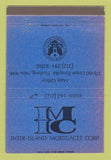 Matchbook Cover - Inter Island Mortgage Corp Flushing NY 40 Strike