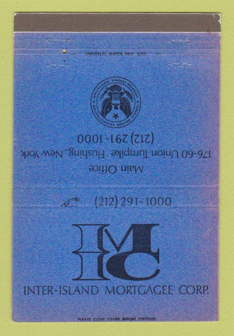Matchbook Cover - Inter Island Mortgage Corp Flushing NY 40 Strike