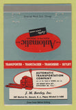 Matchbook Cover - Automatic Fork Lifts JM Barclay Newark NJ 40 Strike