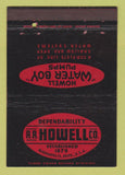 Matchbook Cover - RR Howell Water Boy Pumps Minneapolis MN 40 Strike