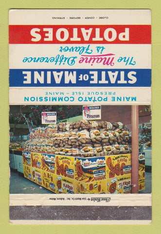 Matchbook Cover - State of Maine Potatoes Presque Isle ME WEAR 40 Strike