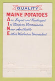 Matchbook Cover - State of Maine Potatoes Presque Isle ME WEAR 40 Strike