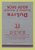 Matchbook Cover - DuLite Roof Deck Oshkosh WI Precast Concrete 40 Strike