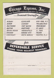 Matchbook Cover - Chicago Express Trucking WEAR 40 Strike