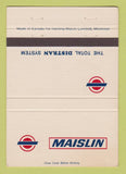 Matchbook Cover - Maislin Distran System Trucking Canada 40 Strike