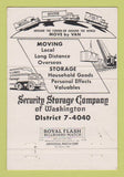 Matchbook Cover - Security Storage Washington DC 40 Strike