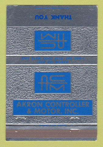 Matchbook Cover - Akron Controller and Motor Akron OH 40 Strike