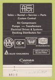 Matchbook Cover - Akron Controller and Motor Akron OH 40 Strike