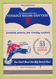 Matchbook Cover - Holland Motor Express Trucking Holland MI 40 Strike