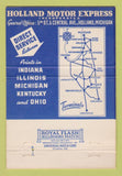 Matchbook Cover - Holland Motor Express Trucking Holland MI 40 Strike