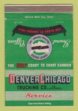Matchbook Cover - Denver Chicago Trucking Denver Colorado 40 Strike